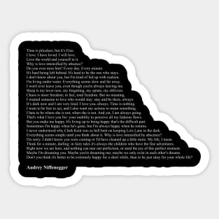 Audrey Niffenegger Quotes Sticker